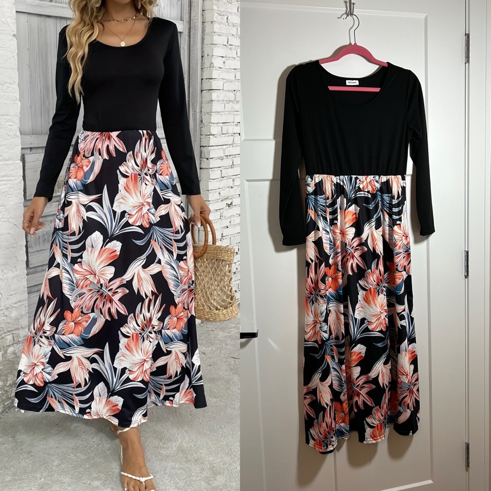 Medium tropical maxi dress